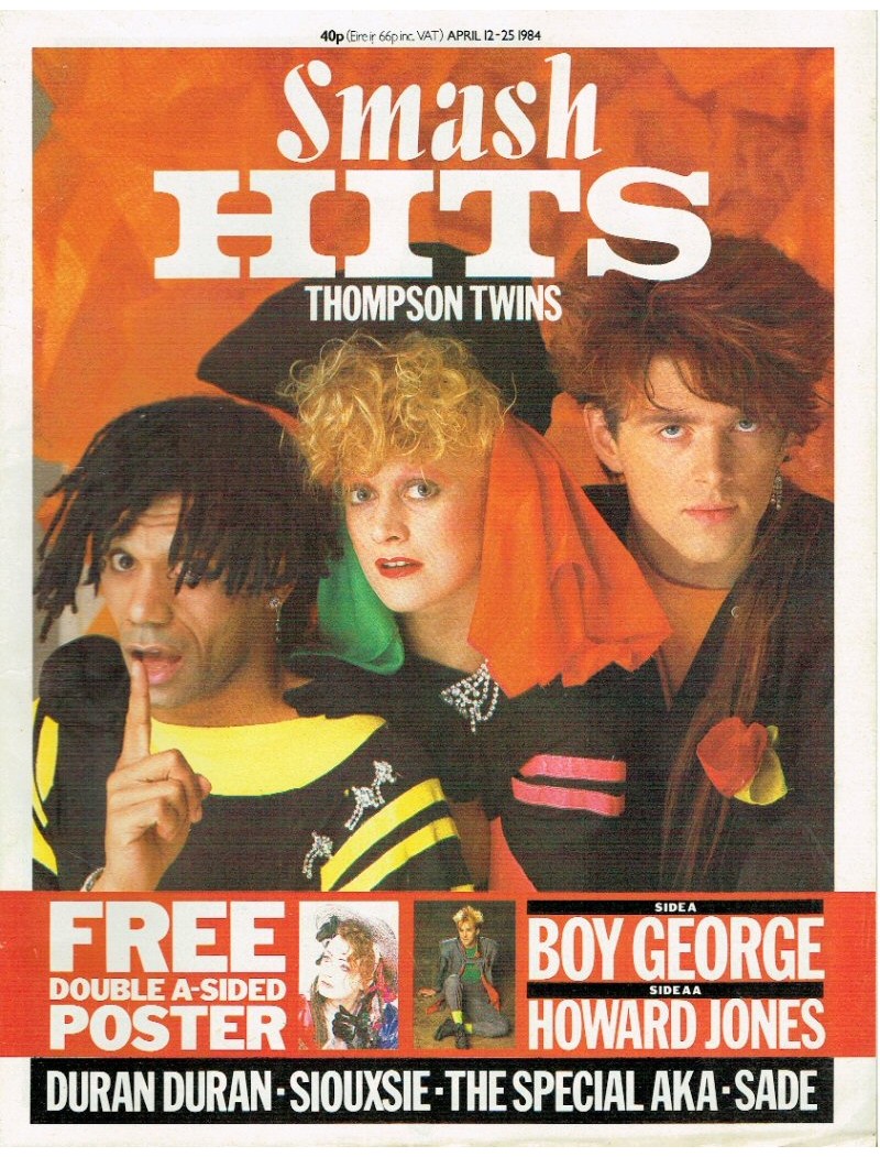 Smash Hits Magazine - 1984 12/04/84 Thompson Twins Smash Hits Magazine - 1984 12/04/84 Thompson Twins