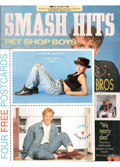Smash Hits Magazine 12th July 1989 (Pet Shop Boys Cover)