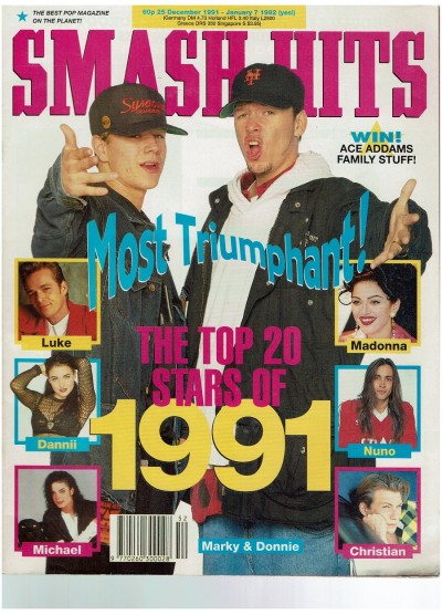 Smash Hits Magazine - 1991 25/12/91