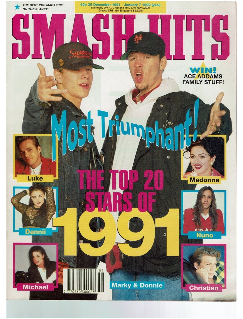 Smash Hits Magazine - 1991 25/12/91