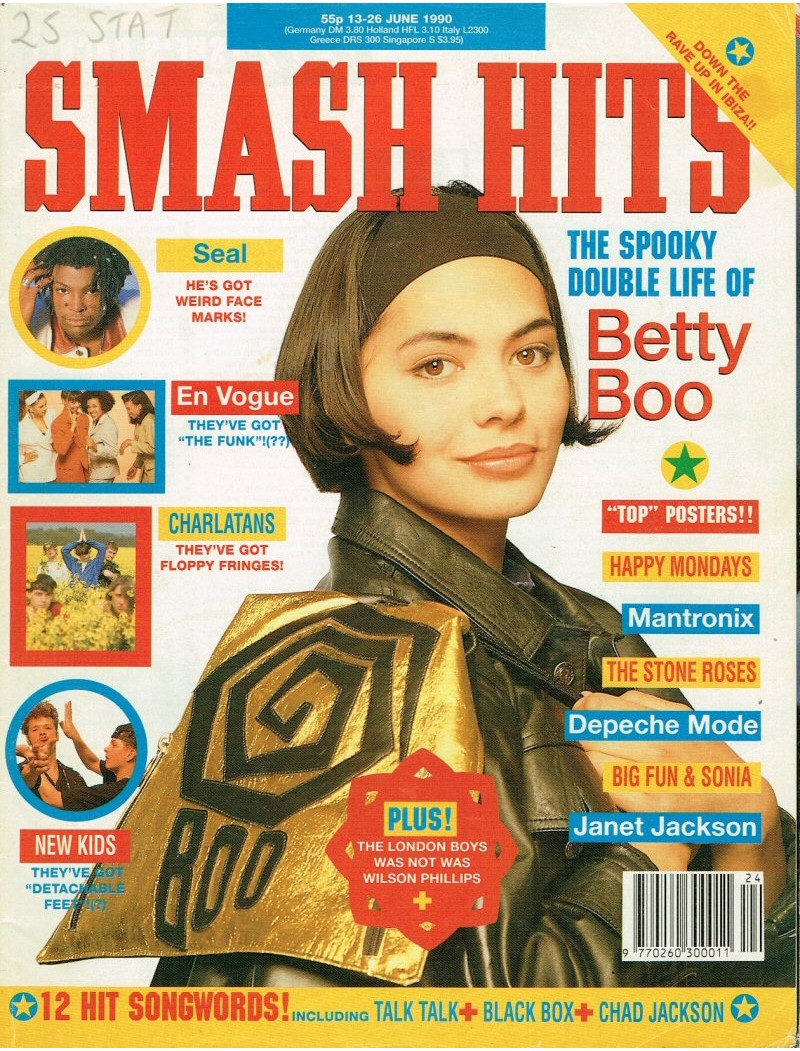 Smash Hits Magazine 13th June 1990 (Betty Boo Cover)