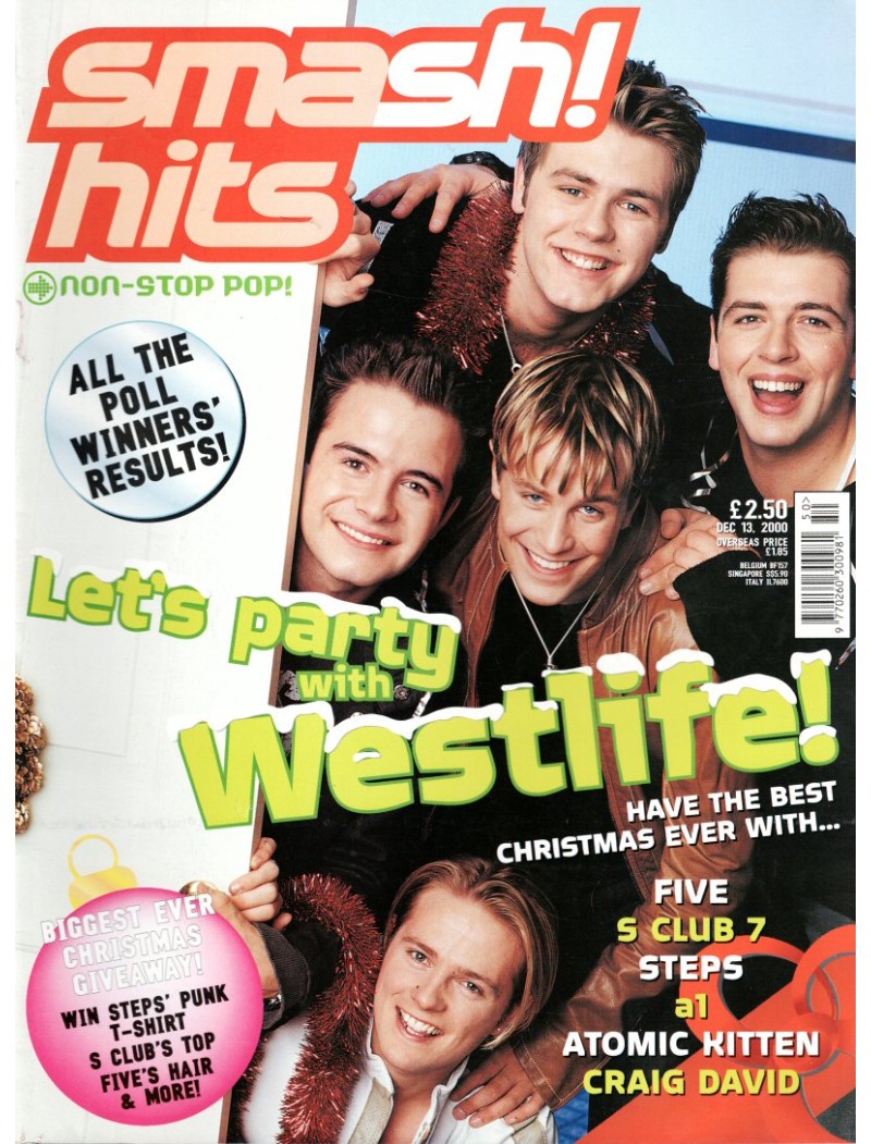 Smash Hits Magazine - 2000 13th December 2000 Smash Hits Magazine - 2000 13th December 2000