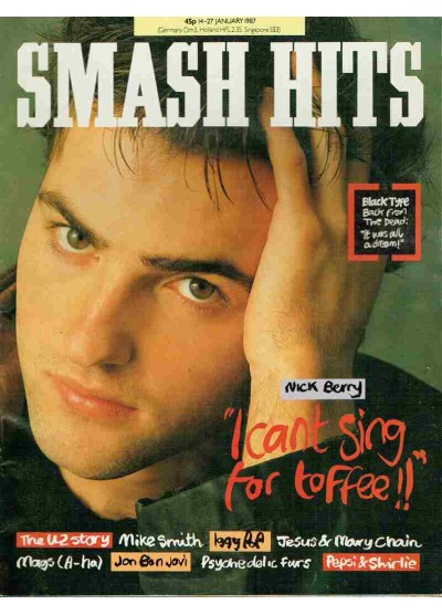 Smash Hits Magazine 14th January 1987 