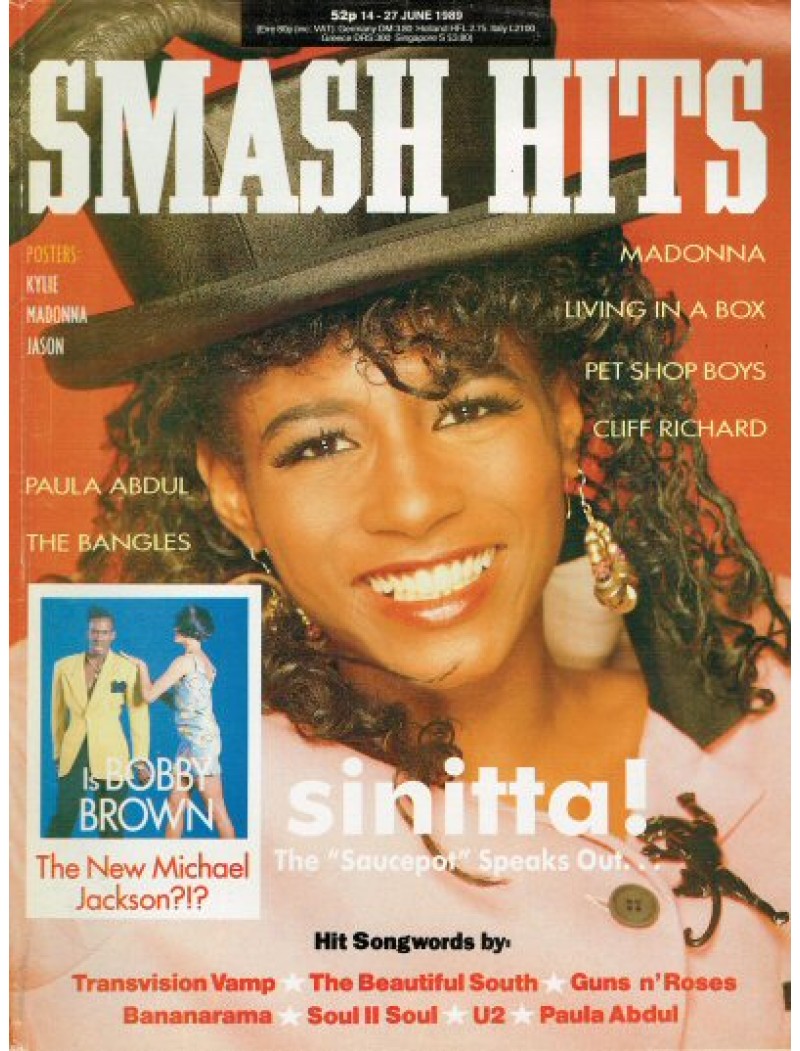 Smash Hits Magazine 14th June 1989 Smash Hits Magazine 14th June 1989