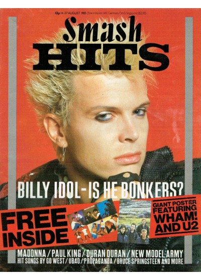 Smash Hits Magazine - 1985 14/08/85 Billy Idol