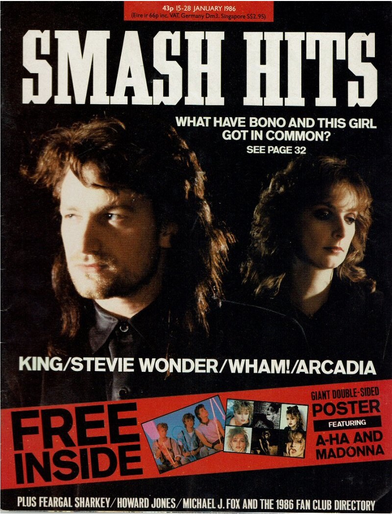 Smash Hits Magazine 15th January 1986 