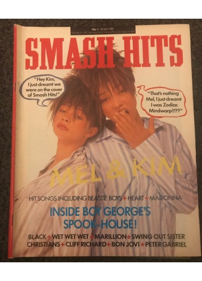 Smash Hits Magazine - 1987 15/07/87 (Mel & Kim Cover)