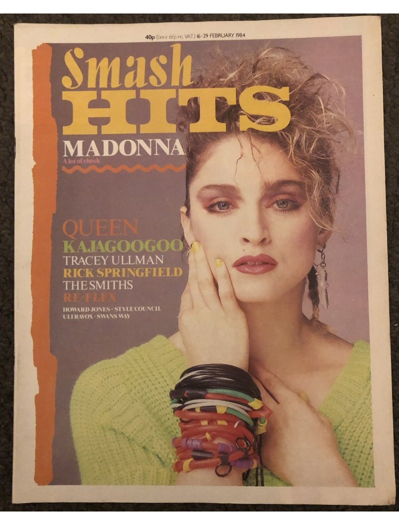 Smash Hits Magazine - 1984 16/02/84