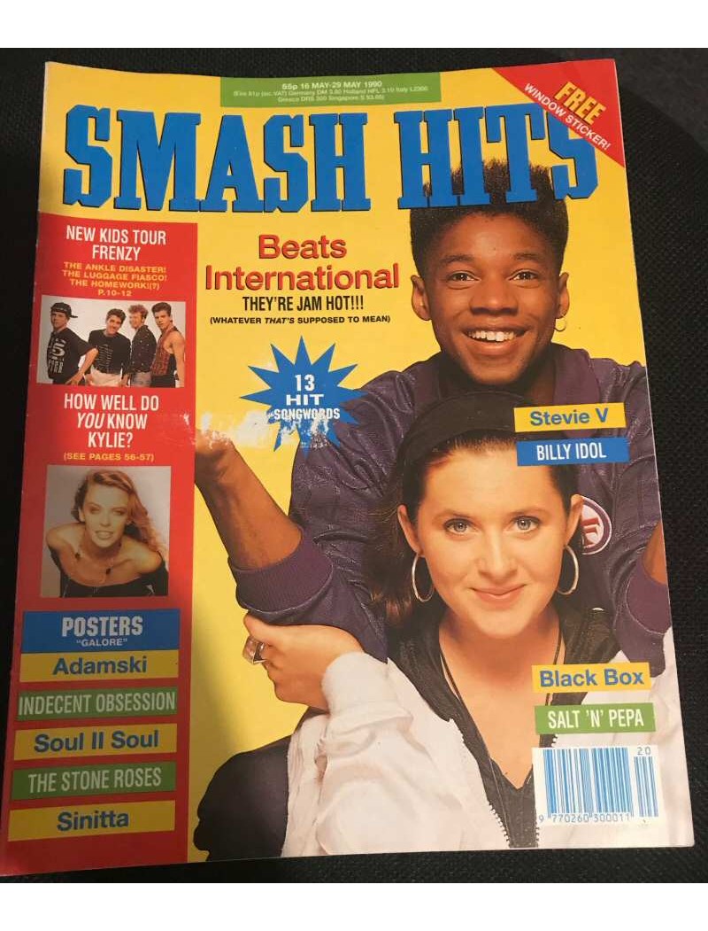 Smash Hits Magazine - 1990 16/05/90 (Beats International Cover)