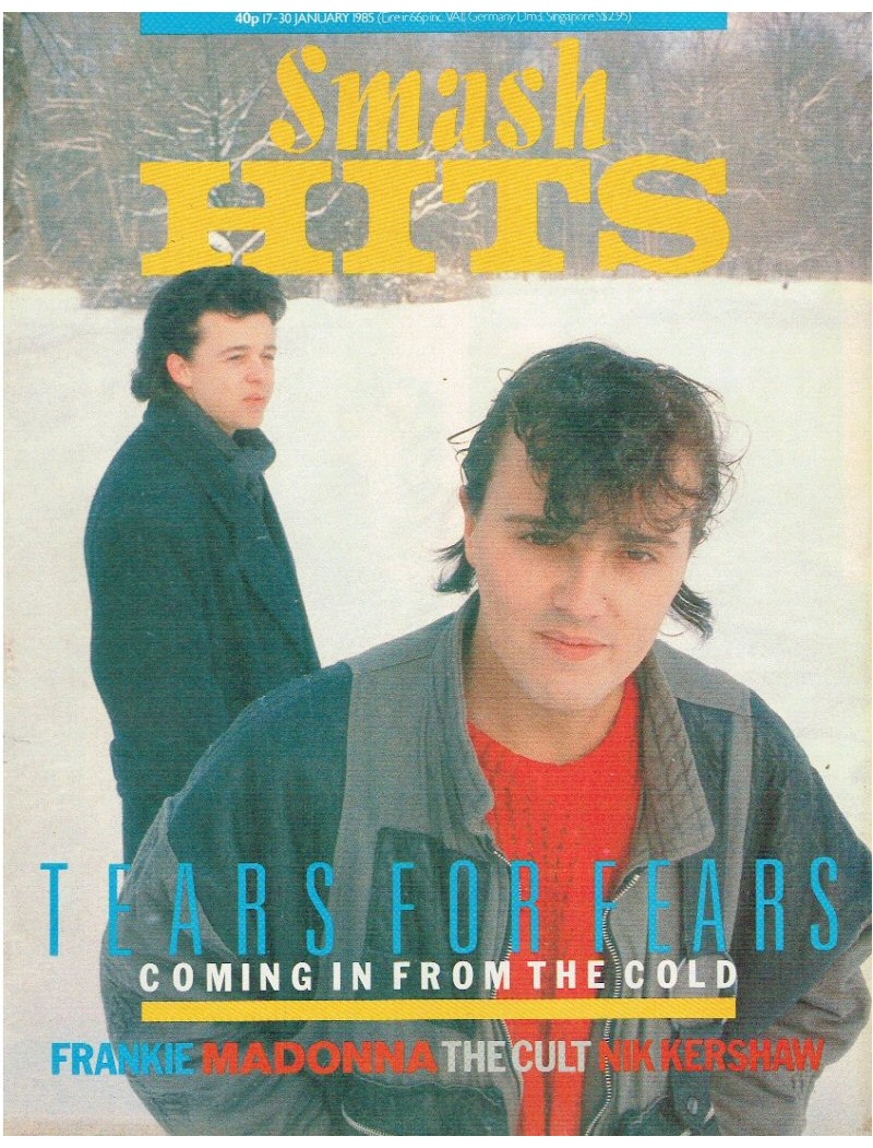 Smash Hits Magazine - 1985 17/01/85 Tears for Fears Smash Hits Magazine - 1985 17/01/85 Tears for Fears