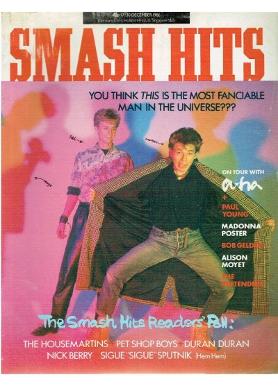 Smash Hits Magazine - 1986 17/12/86 Aha