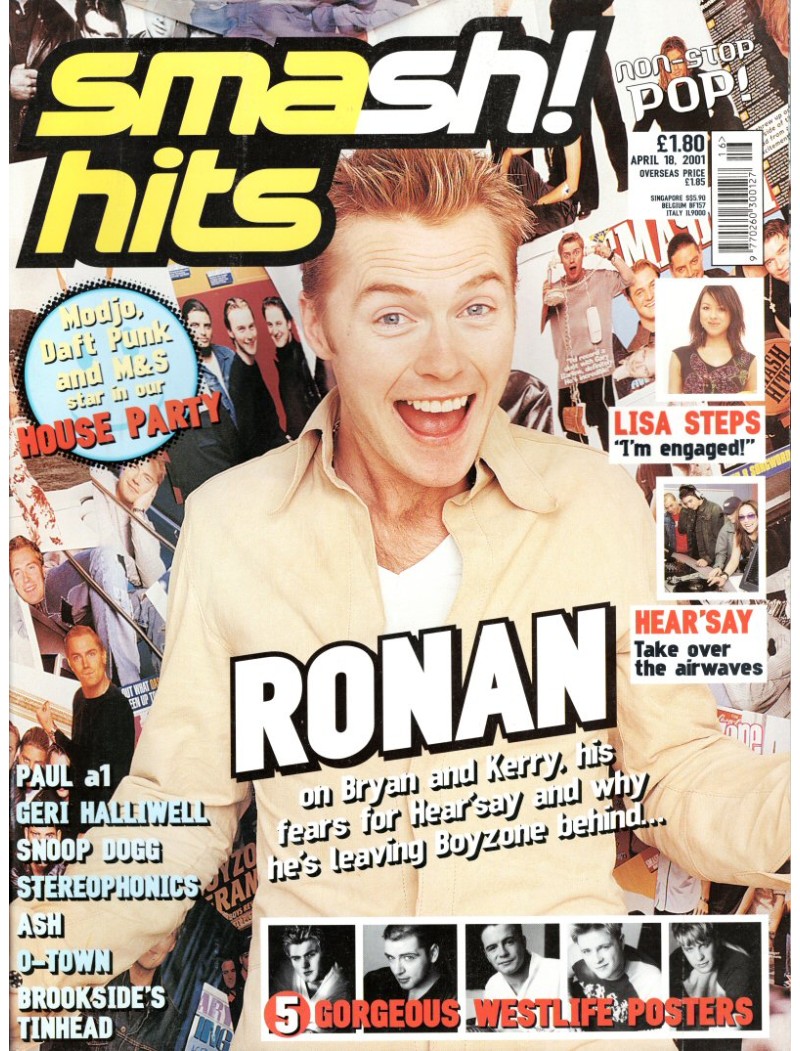Smash Hits Magazine - 2001 18th April 2001 Smash Hits Magazine - 2001 18th April 2001