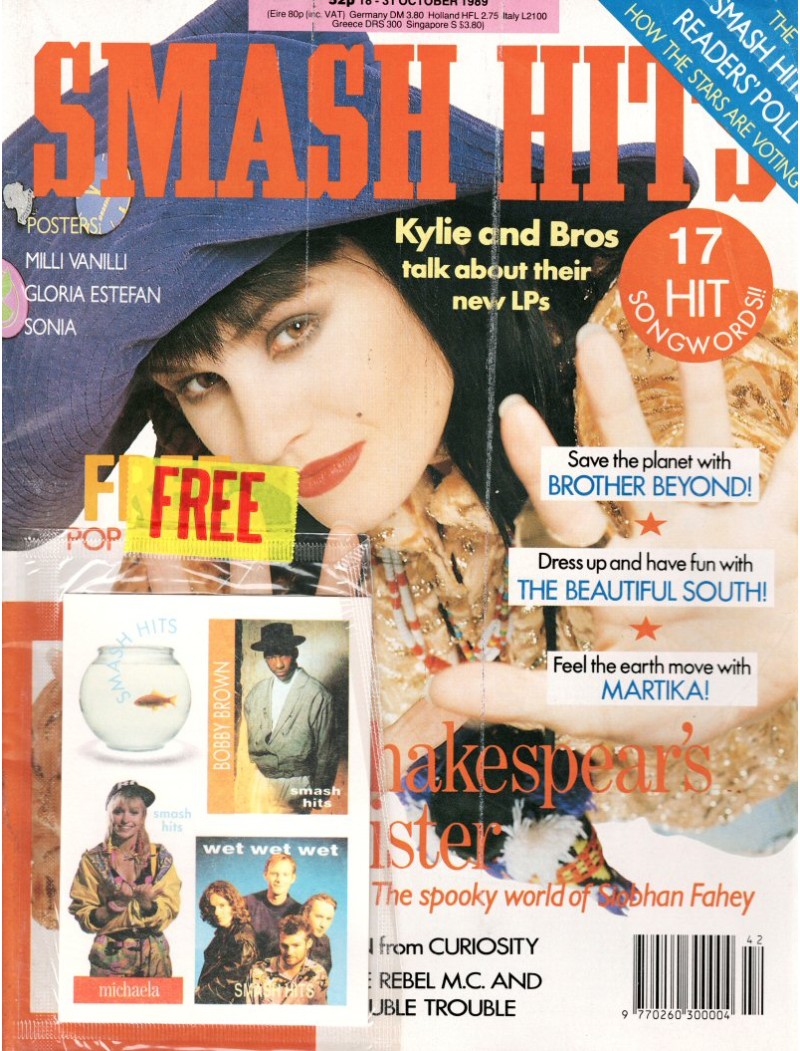 Smash Hits Magazine - 1989 18/10/89