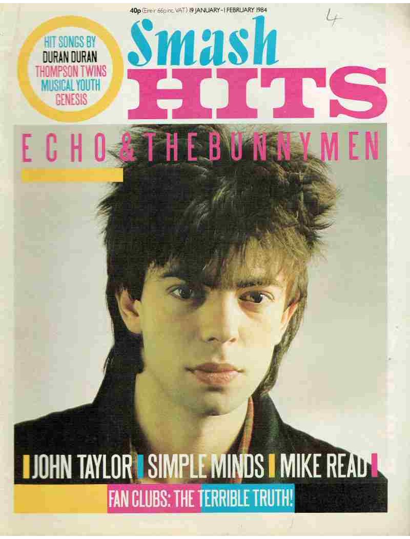 Smash Hits Magazine - 1984 19/01/84