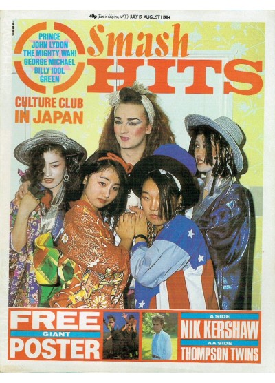 Smash Hits Magazine - 1984 19/07/84