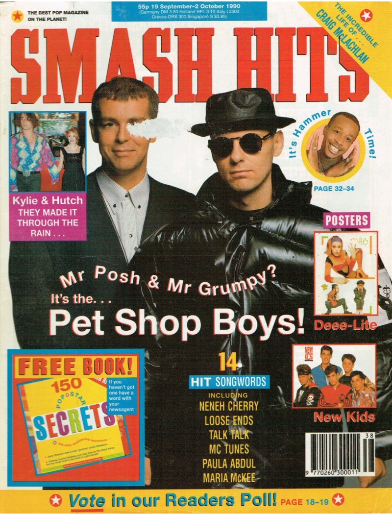 Smash Hits Magazine - 1990 19/09/90 (Pet Shop Boys Cover)