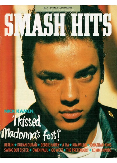 Smash Hits Magazine 19th November 1986 