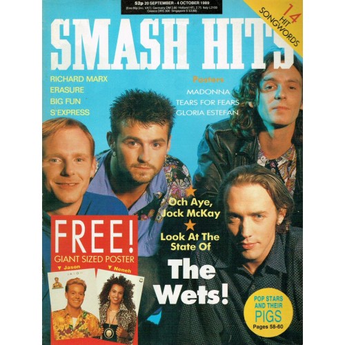 Smash Hits Magazine - 1989 20/09/89 (Wet Wet Wet)