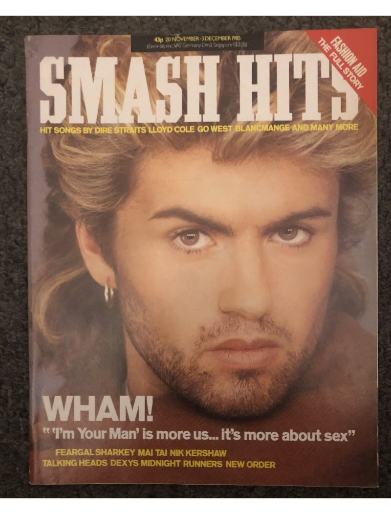 Smash Hits Magazine - 1985 20/11/85 George Michael Smash Hits Magazine - 1985 20/11/85 George Michael