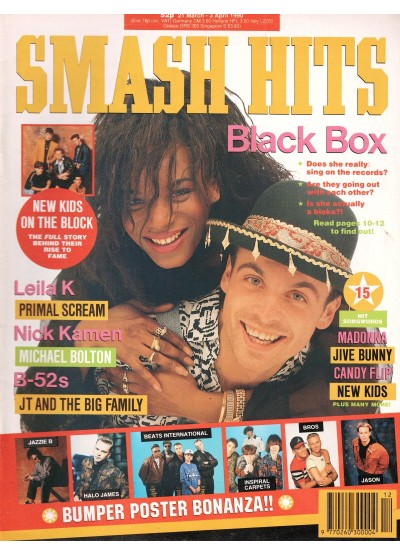 Smash Hits Magazine 21st March 1990 (Black Box)