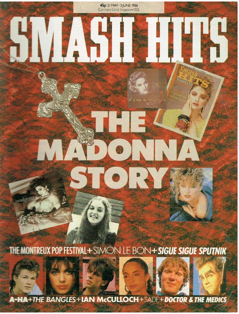 Smash Hits Magazine - 1986 21/05/86