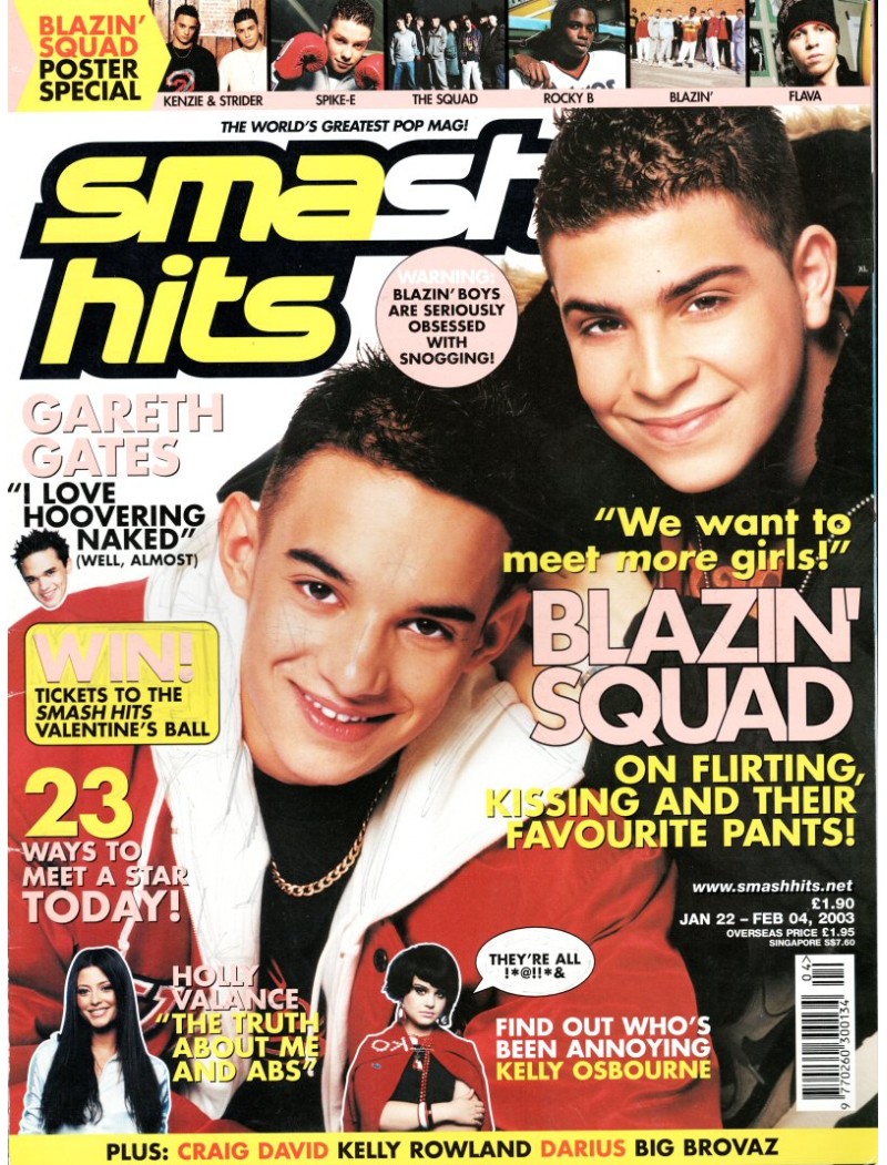 Smash Hits Magazine 22nd January 2003