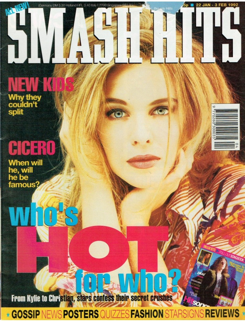 Smash Hits Magazine - 1992 22/01/92 (Kylie Minogue Cover) Smash Hits Magazine - 1992 22/01/92 (Kylie Minogue Cover)