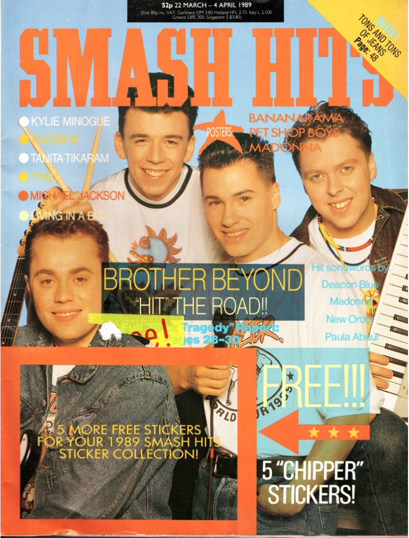 Smash Hits Magazine - 1989 22/03/89 (Brother Beyond Cover)