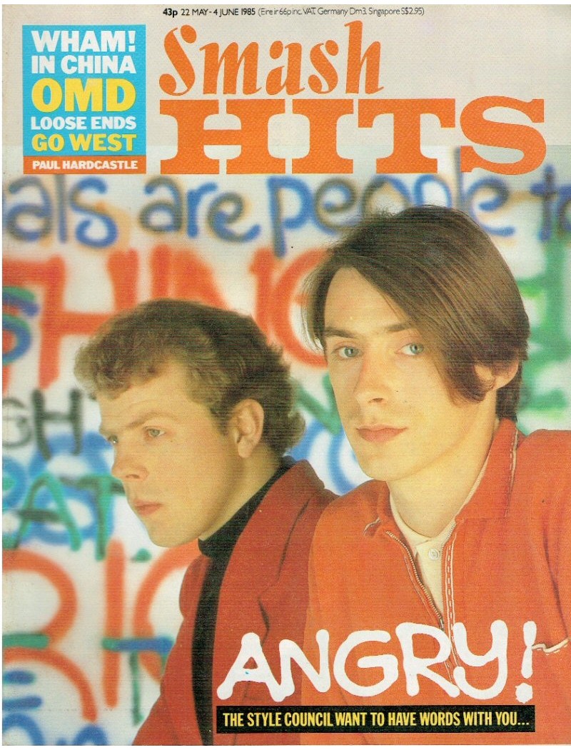 Smash Hits Magazine 22nd May 1985 The Style Council Smash Hits Magazine 22nd May 1985 The Style Council