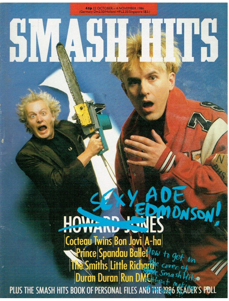 Smash Hits Magazine - 1986 22/10/86