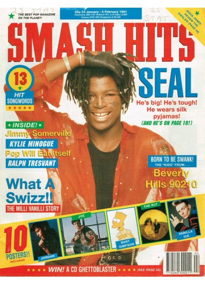 Smash Hits Magazine - 1991 23/01/91 (Seal Cover)