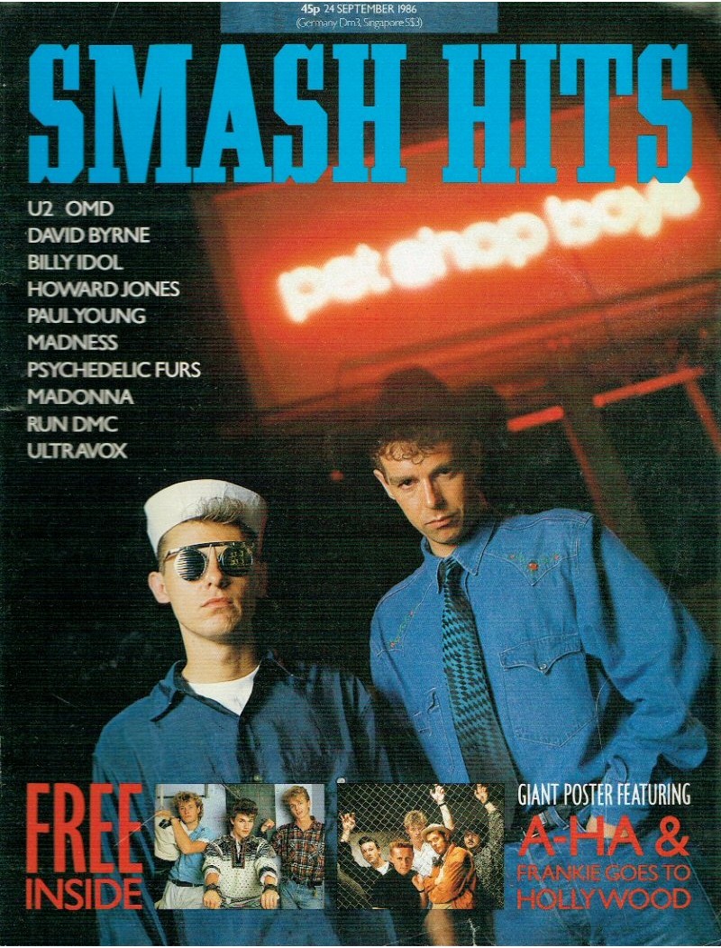 Smash Hits Magazine - 1986 24/09/86 Pet Shop Boys Smash Hits Magazine - 1986 24/09/86 Pet Shop Boys