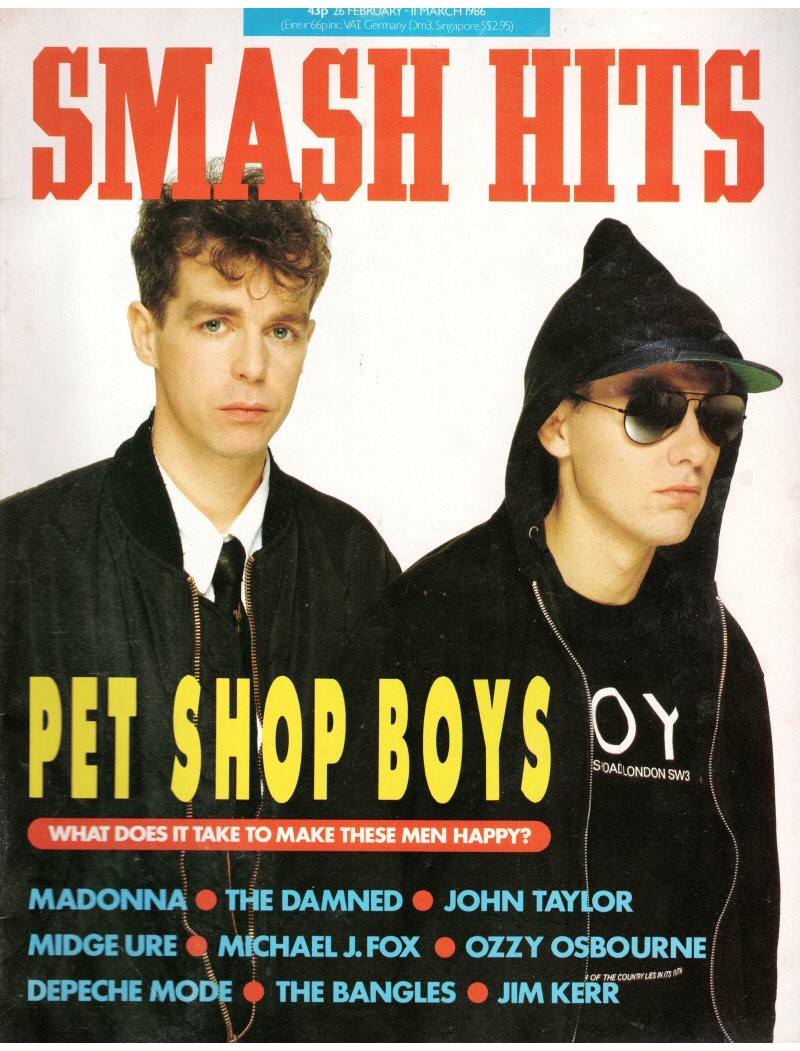 Smash Hits Magazine - 1986 26/02/86 Smash Hits Magazine - 1986 26/02/86