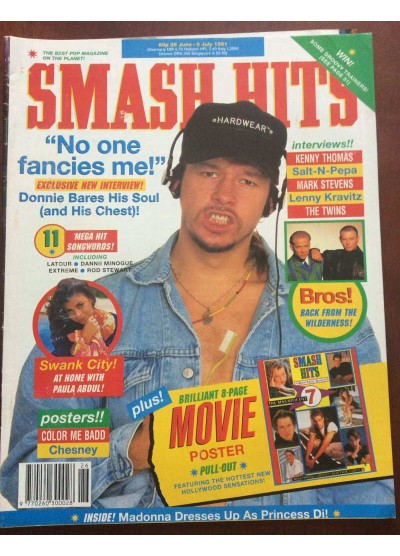 Smash Hits Magazine - 1991 26/06/91 (Donnie NKOTB Cover)