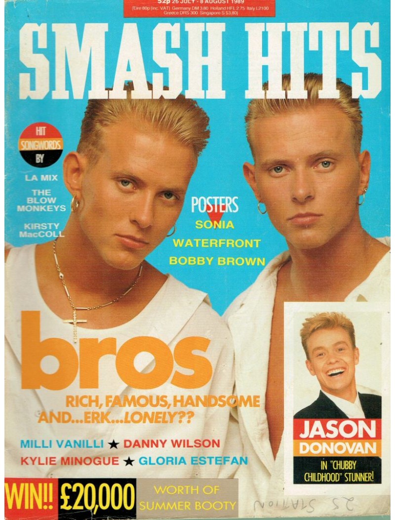 Smash Hits Magazine 26th July 1989 