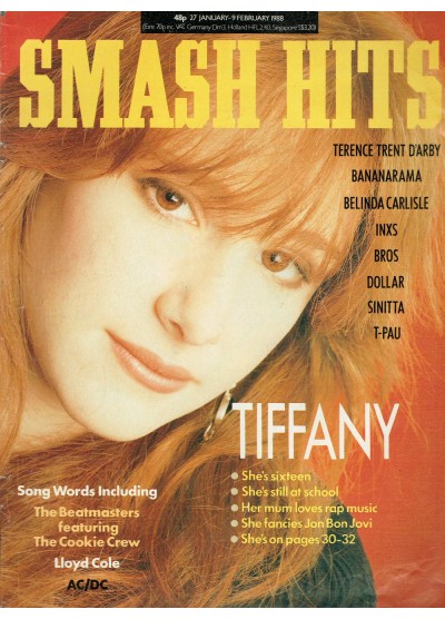 Smash Hits Magazine - 1988 27/01/88 (Tiffany Cover)