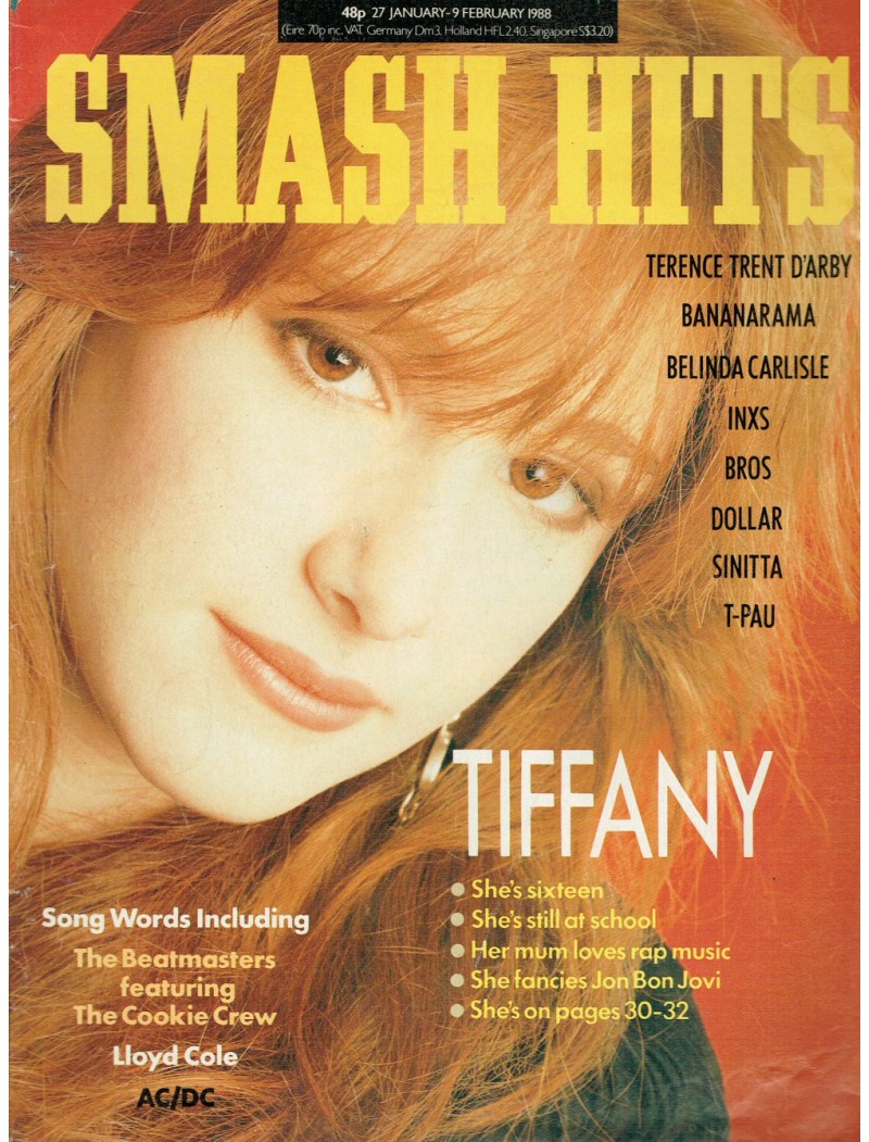 Smash Hits Magazine - 1988 27/01/88 (Tiffany Cover) Smash Hits Magazine - 1988 27/01/88 (Tiffany Cover)
