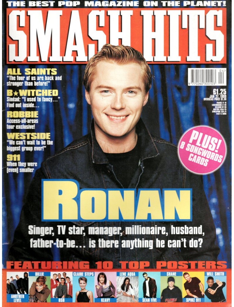 Smash Hits Magazine - 1999 27th January 1999 Smash Hits Magazine - 1999 27th January 1999