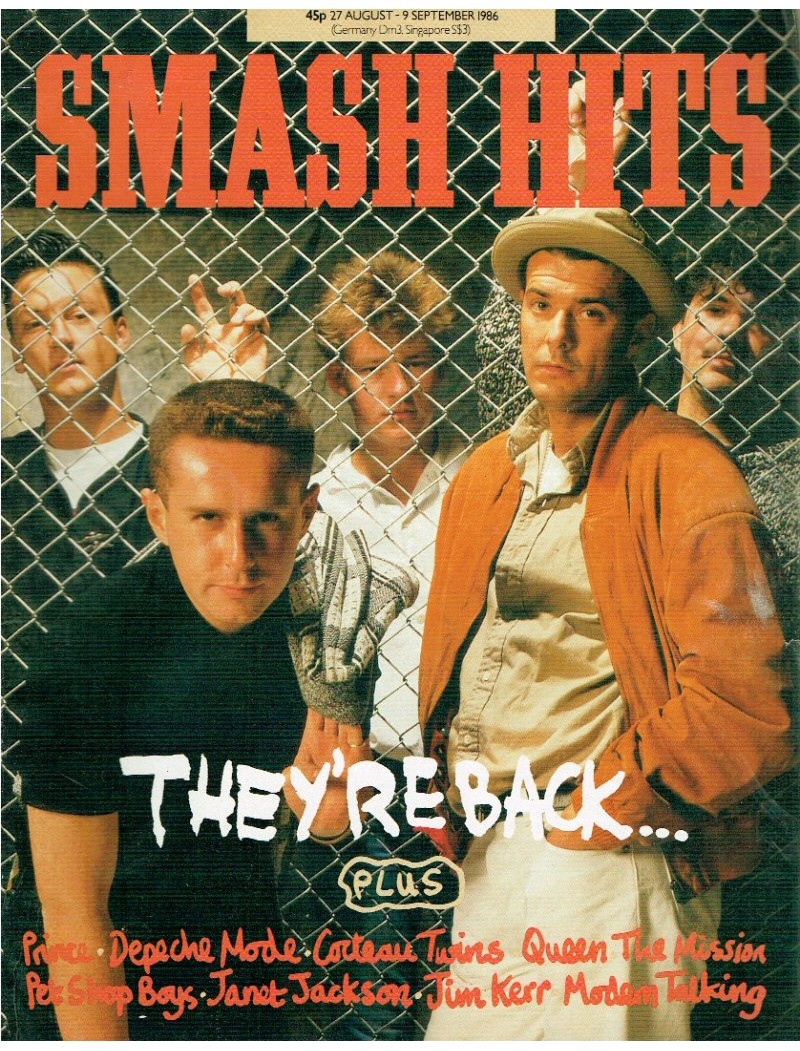 Smash Hits Magazine - 1986 27/08/86 Smash Hits Magazine - 1986 27/08/86