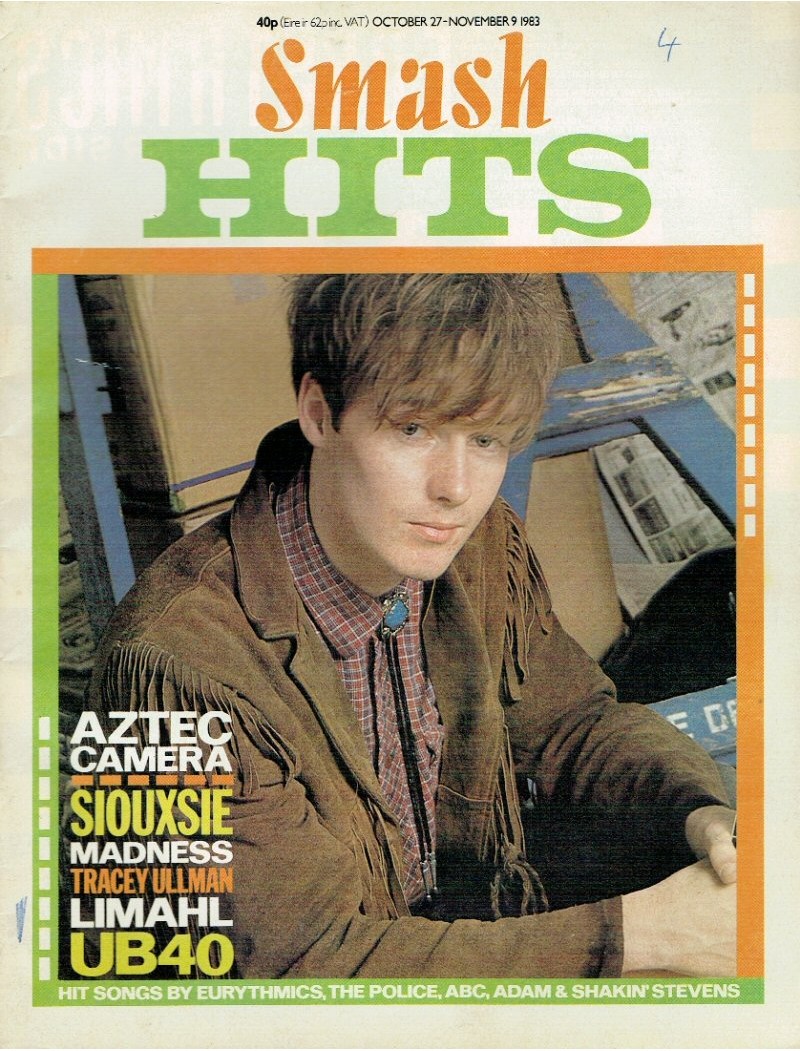 Smash Hits Magazine 27th October 1983 Aztec Camera