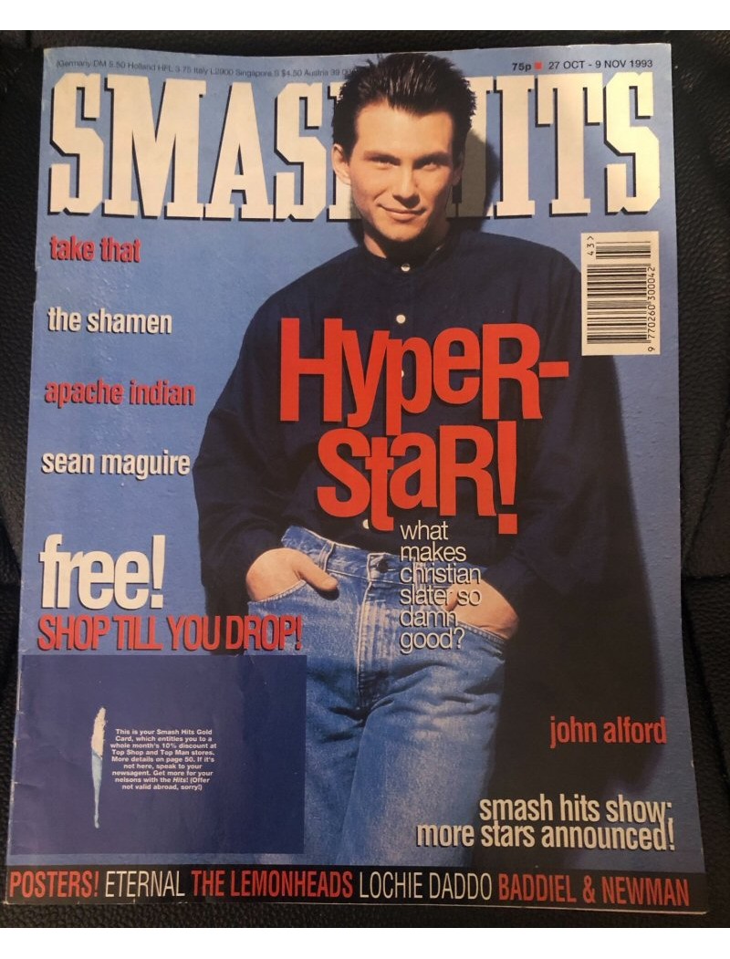 Smash Hits Magazine 27th October 1993 Smash Hits Magazine 27th October 1993