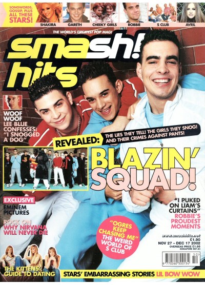 Smash Hits Magazine 27th November 2002