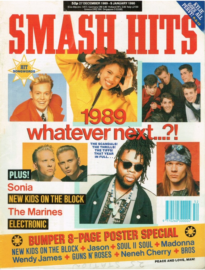 Smash Hits Magazine 27th December 1989 Smash Hits Magazine 27th December 1989
