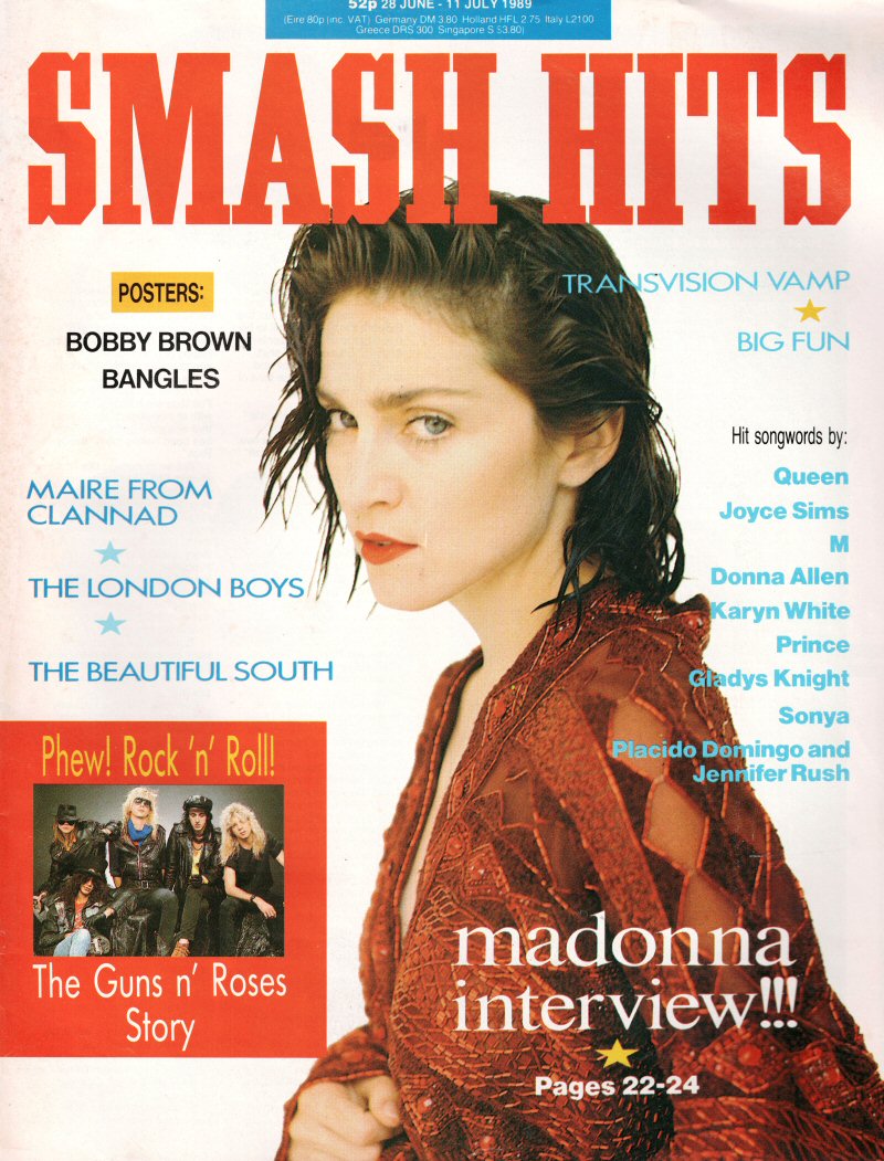 Smash Hits Magazine - 1989 28/06/89 (Madonna Cover)