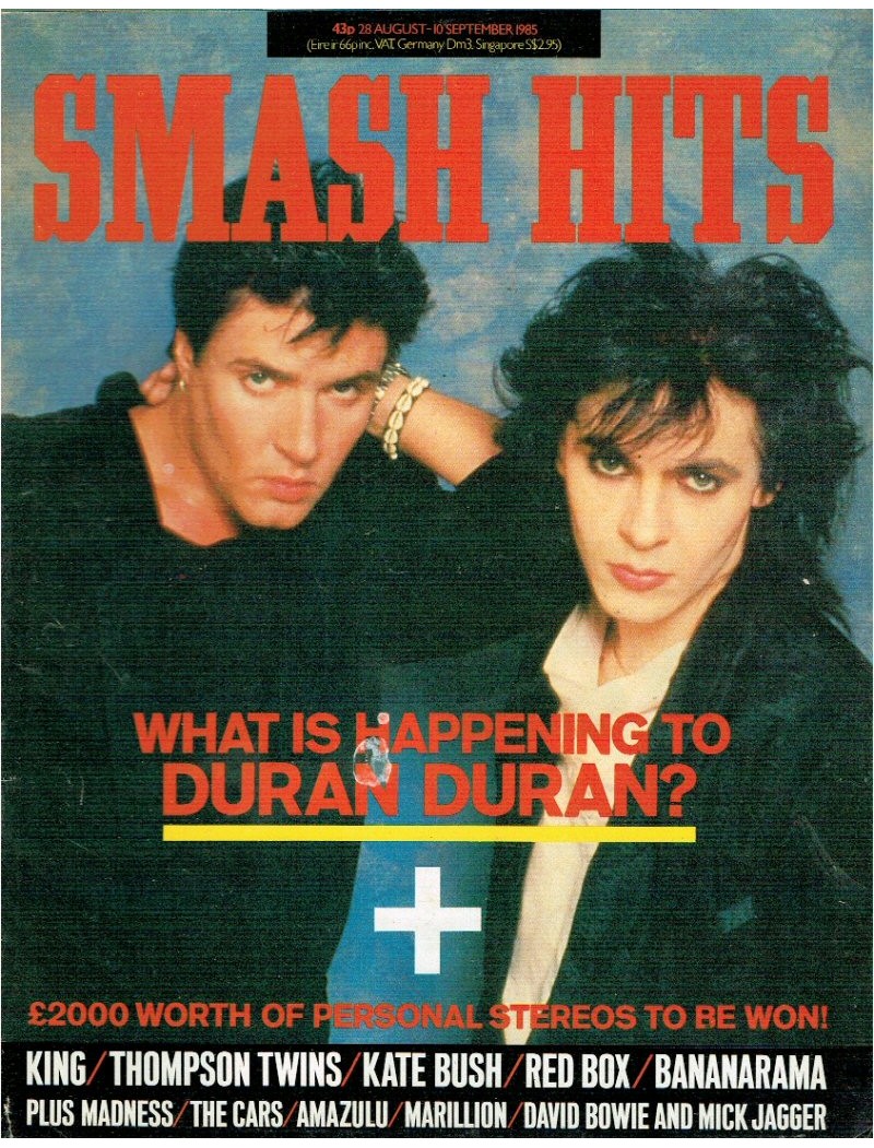Smash Hits Magazine 28th August 1985 Duran Duran Smash Hits Magazine 28th August 1985 Duran Duran