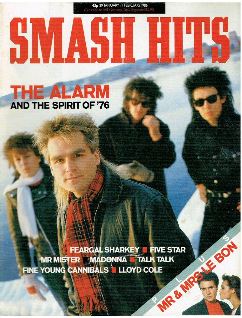 Smash Hits Magazine 29th January 1986 The Alarm Smash Hits Magazine 29th January 1986 The Alarm