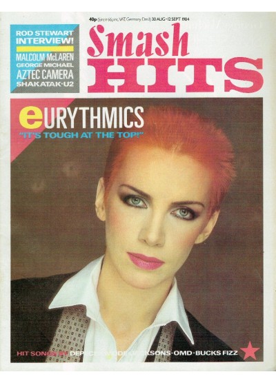 Smash Hits Magazine - 1984 30/08/84 Eurythmics