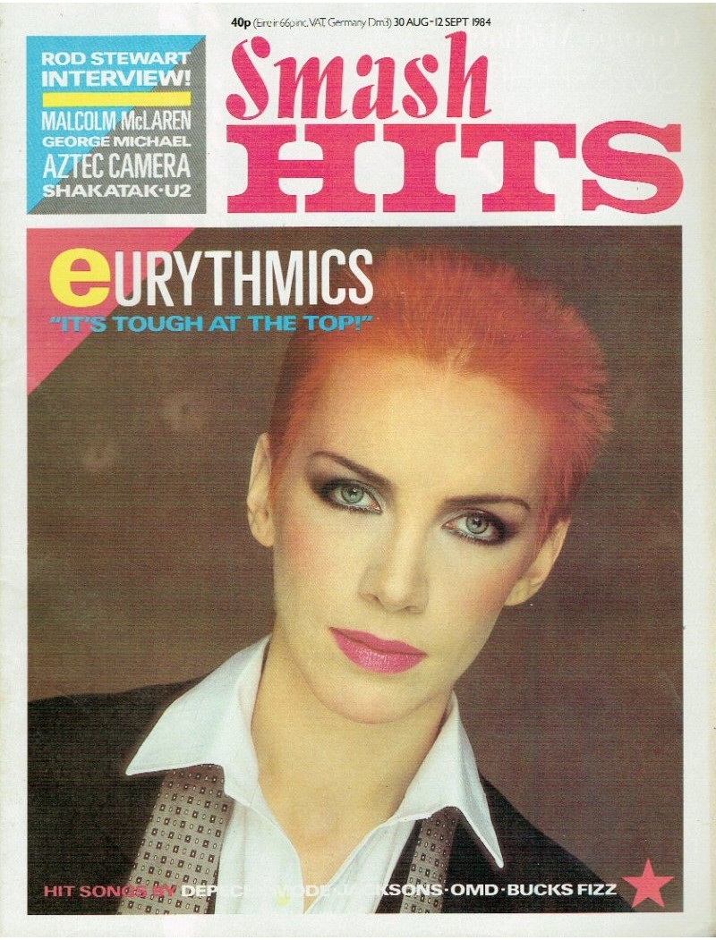 Smash Hits Magazine - 1984 30/08/84 Eurythmics Smash Hits Magazine - 1984 30/08/84 Eurythmics