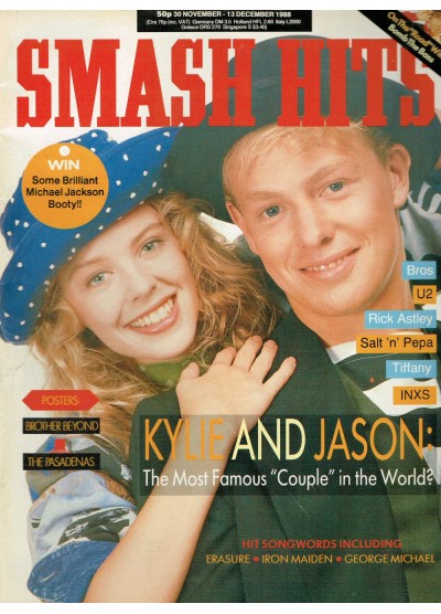 Smash Hits Magazine 30th November 1988 (Kylie & Jason Cover)