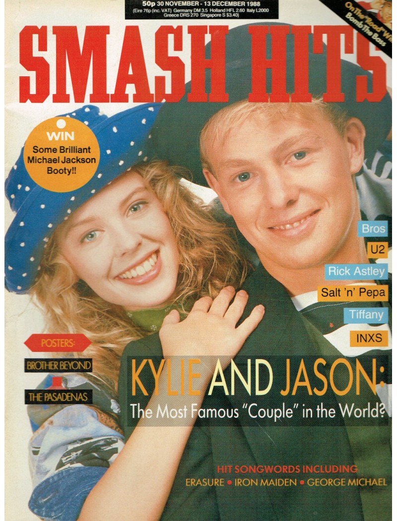 Smash Hits Magazine - 1988 30/11/88 (Kylie & Jason Cover)